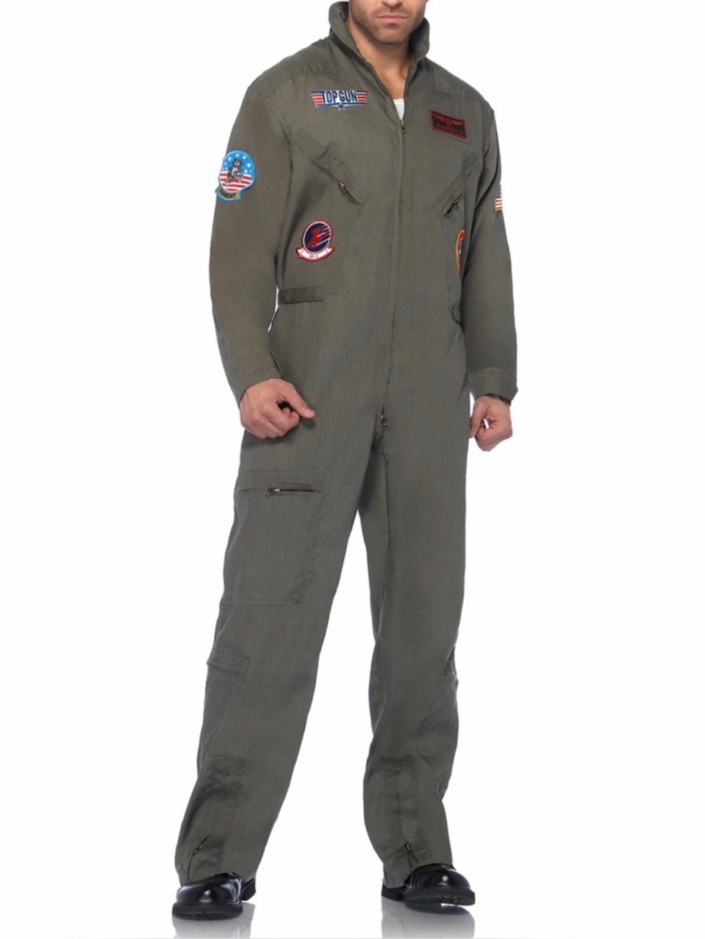 Leg Avenue Men's Top Gun Costume Flight Suit Size S/M